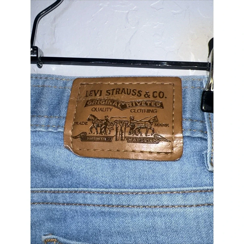 Vintage 80s Mens LEVIS Light Blue Jeans 38x30 Brown Tab Original Riveted ✅ (273)